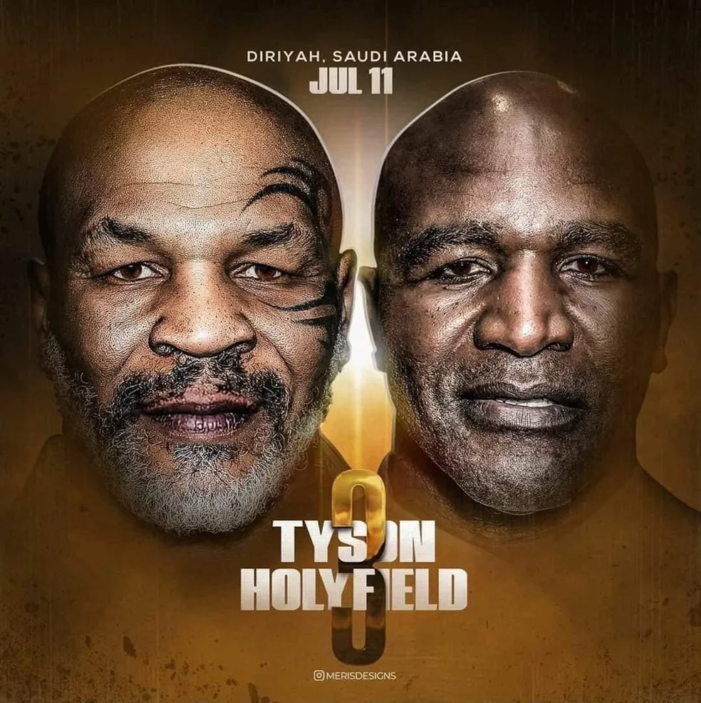 Evander Holyfield desafia Mike Tyson para uma trilogia histórica.